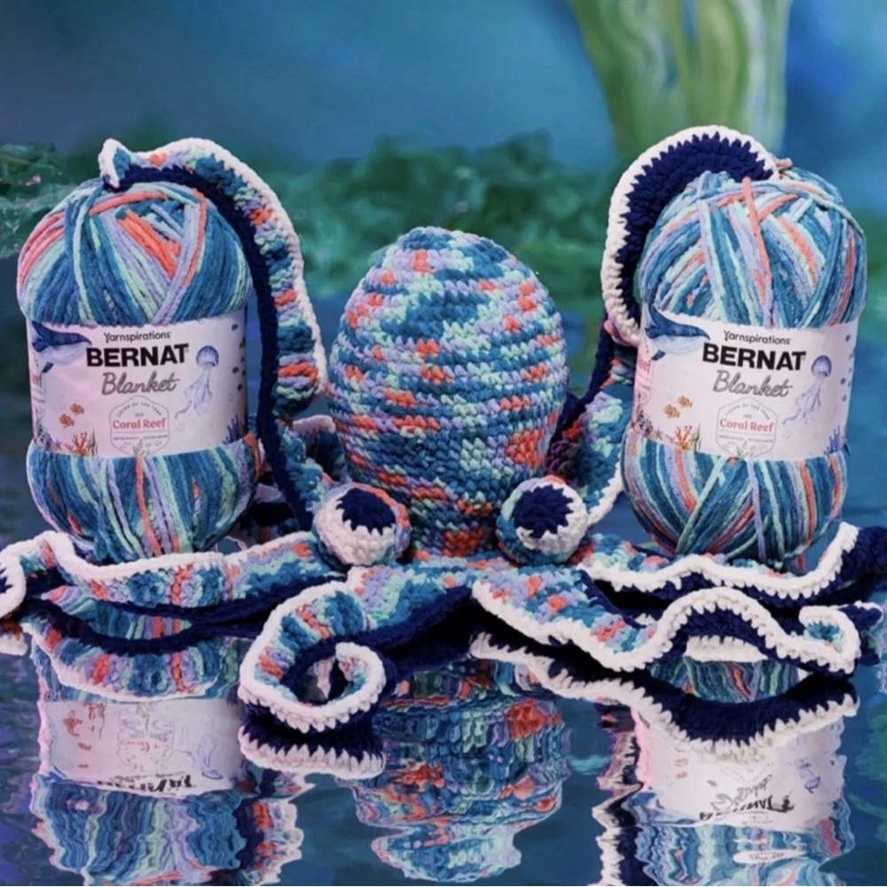 ✅  Bernat Blanket Color of the Year Yarn | Coral Reef LE | 1000g/35.3oz Limited
